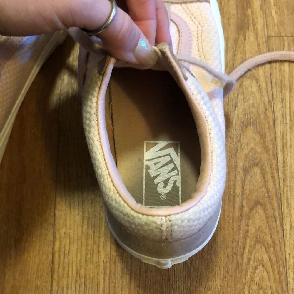 Pink Old Skool Woven & Suede Vans - Picture 5 of 6